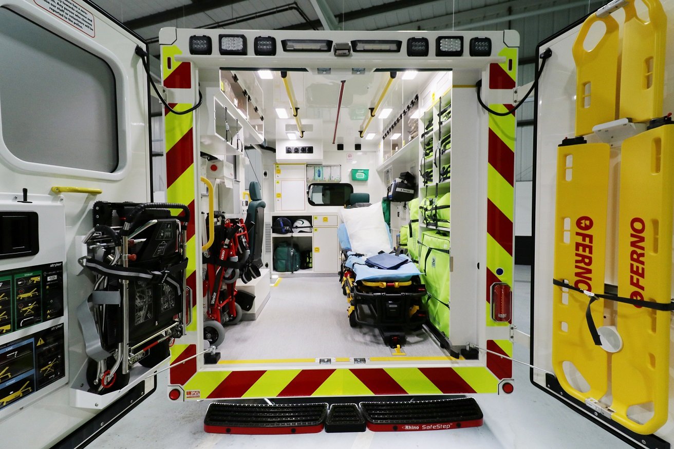 St John Ambulance new ‘box-body’ ambulance interior