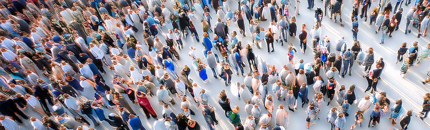 Martyn's Law crowd from above