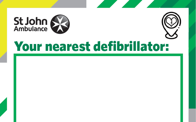 defibrillator location poster