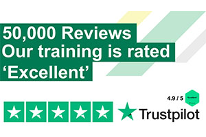 "50,000 reviews. Our training is rated 'Excellent'."