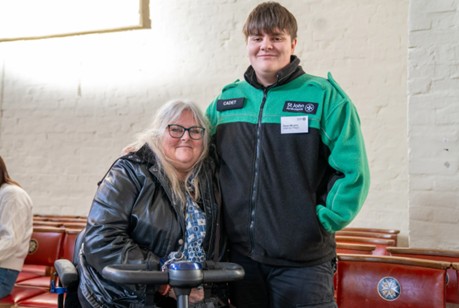 A picture of Dylan and his mum.