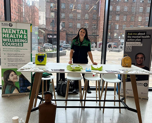 A St John Ambulance volunteer at an event.