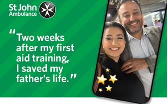 Two weeks after my first aid training, I saved my dad's life. Two weeks after my first aid training, I saved my dad's life.