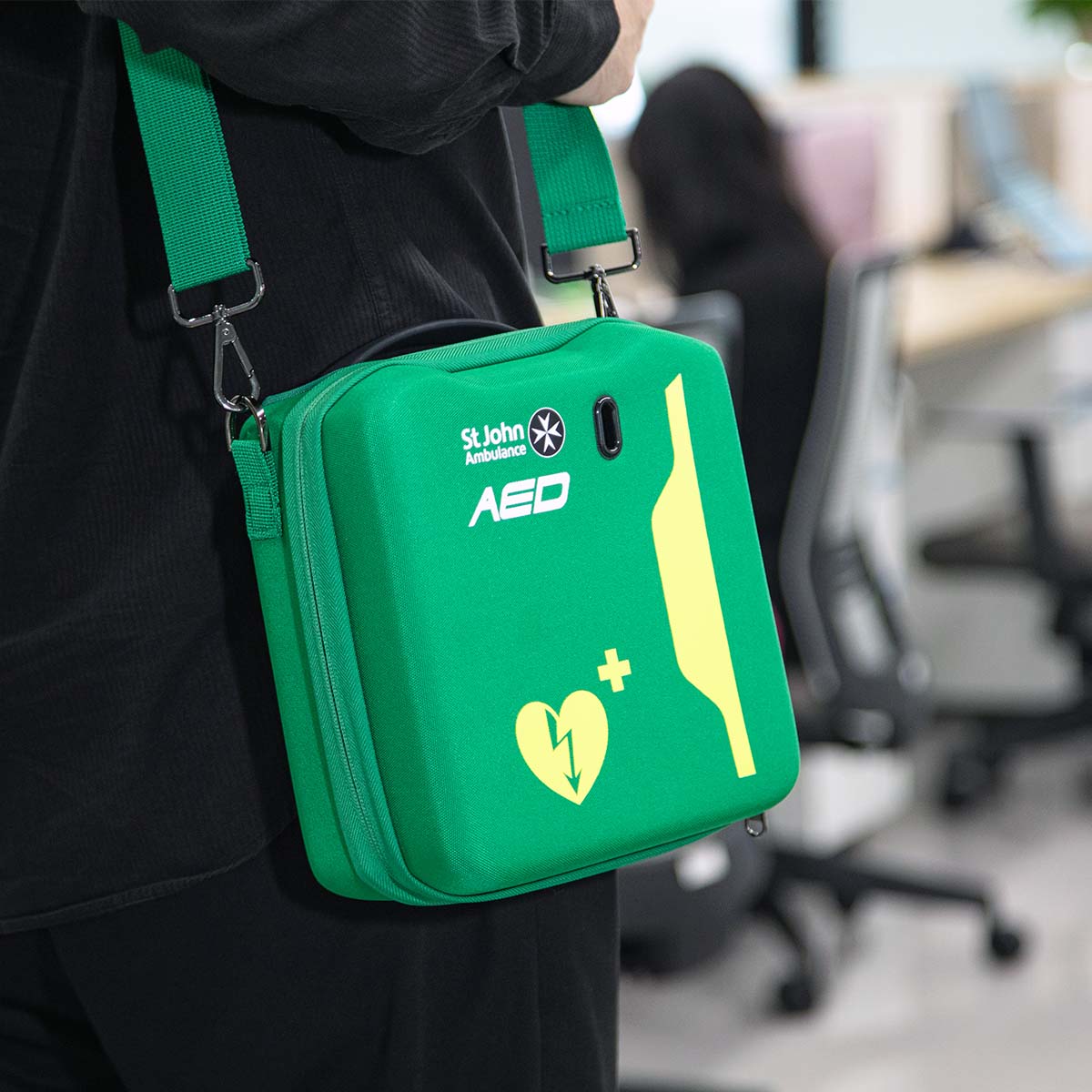 A demonstration of the St John Ambulance HEART Hardcase in use.