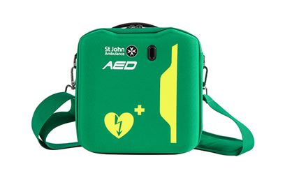 The St John Ambulance HEART Hardcase, closed. The St John Ambulance HEART Hardcase, closed.