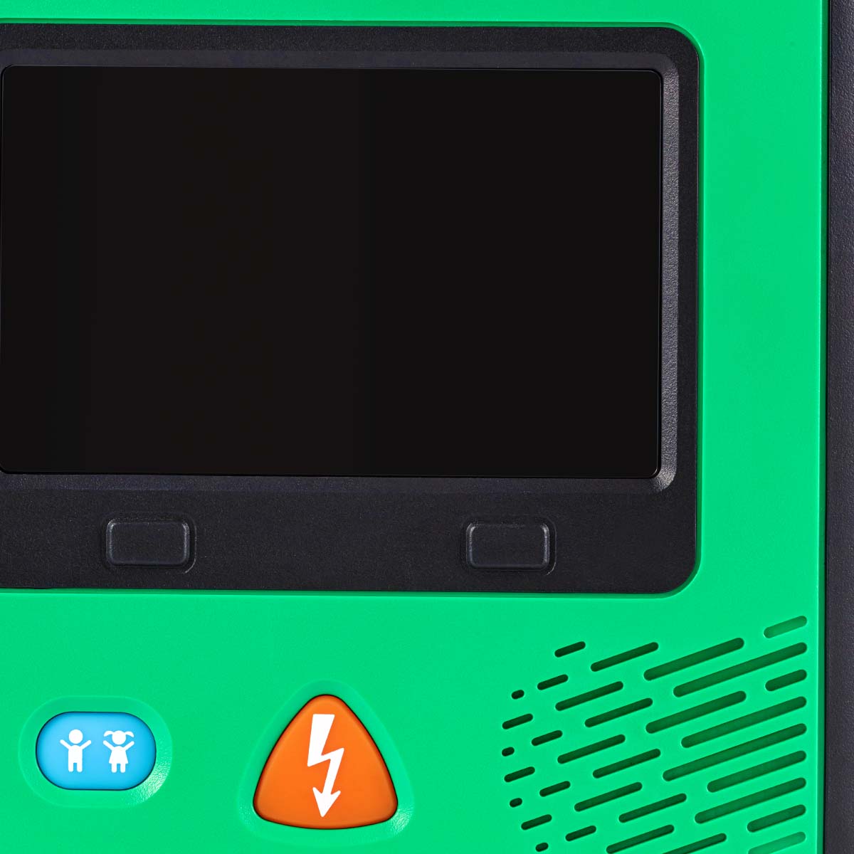 A close-up of the St John Ambulance HEART Two Semi-automatic Defibrillator.