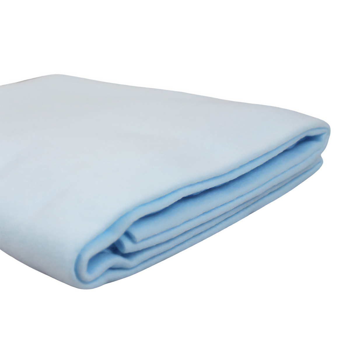 A close-up of the The Interweave Single Use Fleece Blanket, folded.