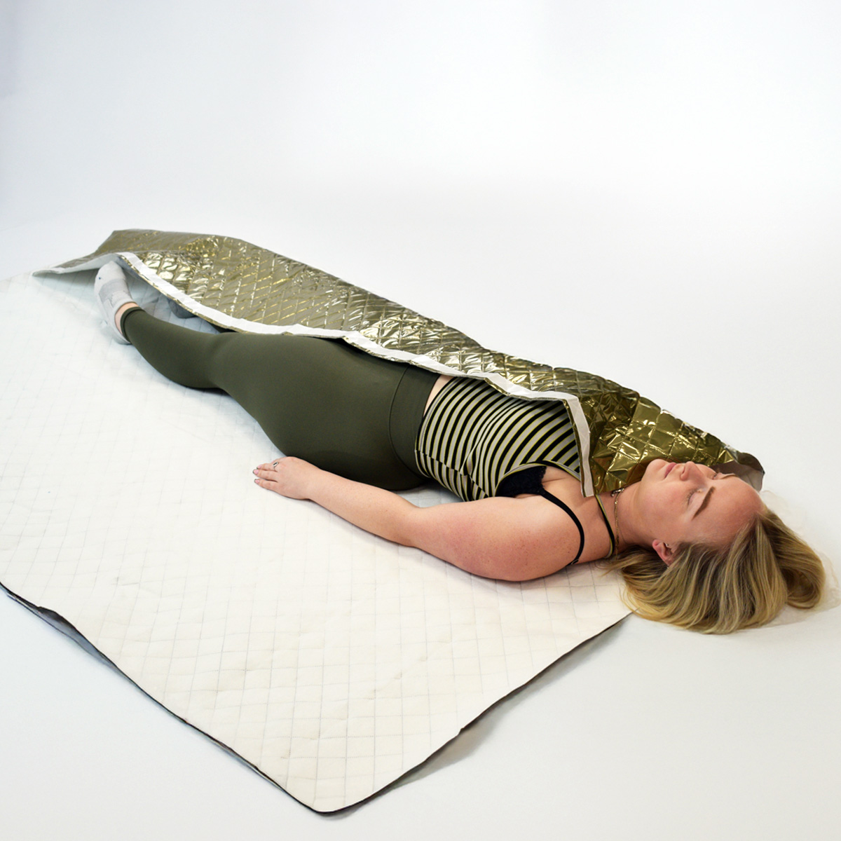 Pack of 30 THERMARMOUR Emergency Blankets - Green.