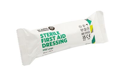 St John Ambulance Large HSE First Aid Dressing 18 x 18cm St John Ambulance Large HSE First Aid Dressing 18 x 18cm