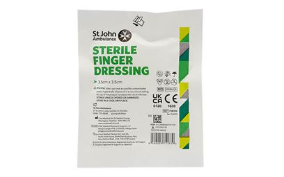 St John Ambulance Finger Dressing 3.5 x 3.5cm St John Ambulance Finger Dressing 3.5 x 3.5cm
