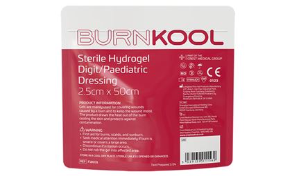 BurnKool Hydrogel Digit/Paediatric Dressing 2.5 x 50cm BurnKool Hydrogel Digit/Paediatric Dressing 2.5 x 50cm