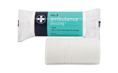Reliance Medical No.3 Ambulance Dressing 28 x 20cm Reliance Medical No.3 Ambulance Dressing 28 x 20cm