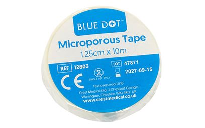Blue Dot Microporous Tape 1.25cm x 10m Blue Dot Microporous Tape 1.25cm x 10m