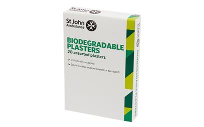 St John Ambulance Washproof Eco-Friendly Plasters - Assorted Pack of 20