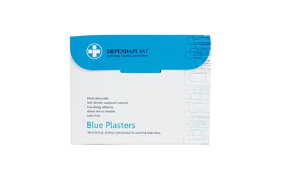 Box of 50 7.2cm x 5cm Blue Detectable Plasters Box of 50 7.2cm x 5cm Blue Detectable Plasters Box of 50 7.2cm x 5cm Blue Detectable Plasters Box of 50 7.2cm x 5cm Blue Detectable Plasters