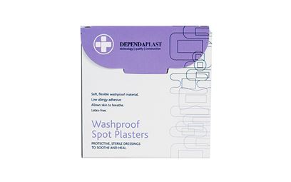  Pack of 100 Washproof Spot Plasters