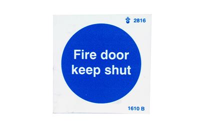 Fire Door Keep Shut Photoluminescent Vinyl Sign