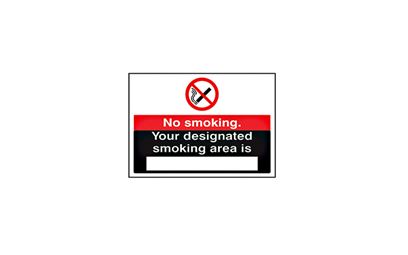 Designated Smoking Area Vinyl Sign