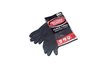 Large Black Optima Tough Rubber Gloves Large Black Optima Tough Rubber Gloves