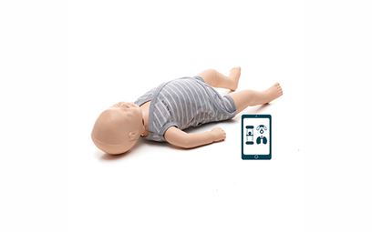 Realistic, durable and affordable light skin infant training manikin with QCPR technology Realistic, durable and affordable light skin infant training manikin with QCPR technology