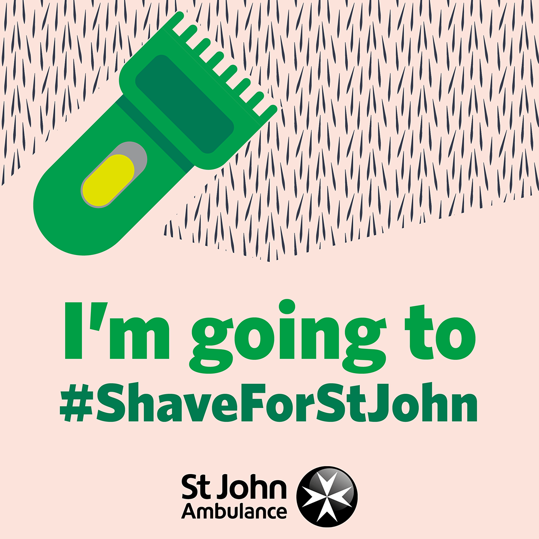 Shave for St John Facebook Insta graphic