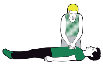 Cardiac arrest first aid - repeat compressions 30 times Cardiac arrest first aid - repeat compressions 30 times
