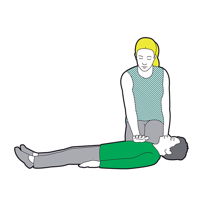 Child CPR - give 30 chest compressions