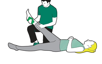 Putting ice on a strain or sprain Putting ice on a strain or sprain