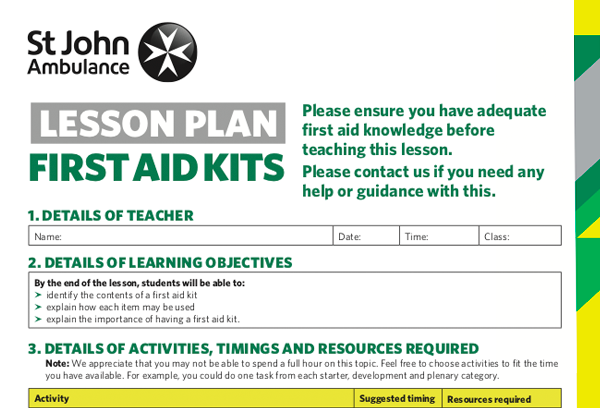 lesson-plans-for-first-aid-kit-contents
