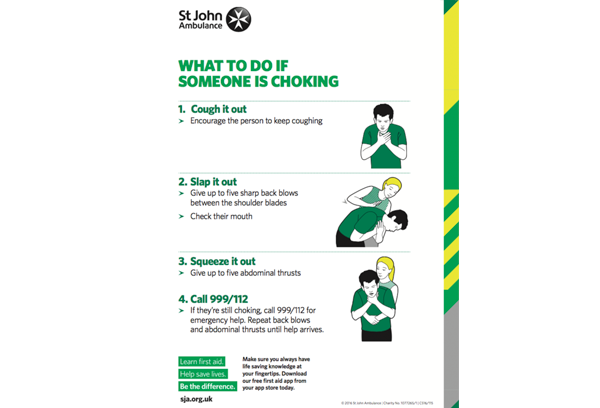 Adult Choking lesson plan poster