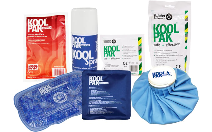 First aid ice packs and heating pads