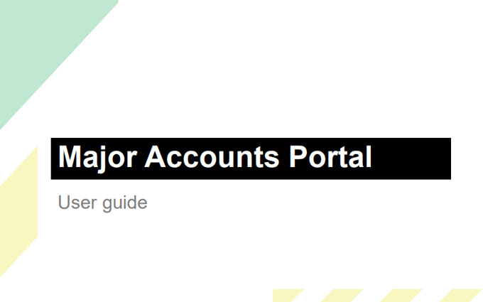 Major Account Portal User Guide 2023