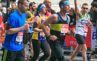 St John Ambulance marathon runner