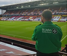 St John volunteer at a sporting event