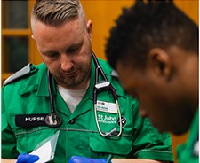 St John Ambulance volunteers