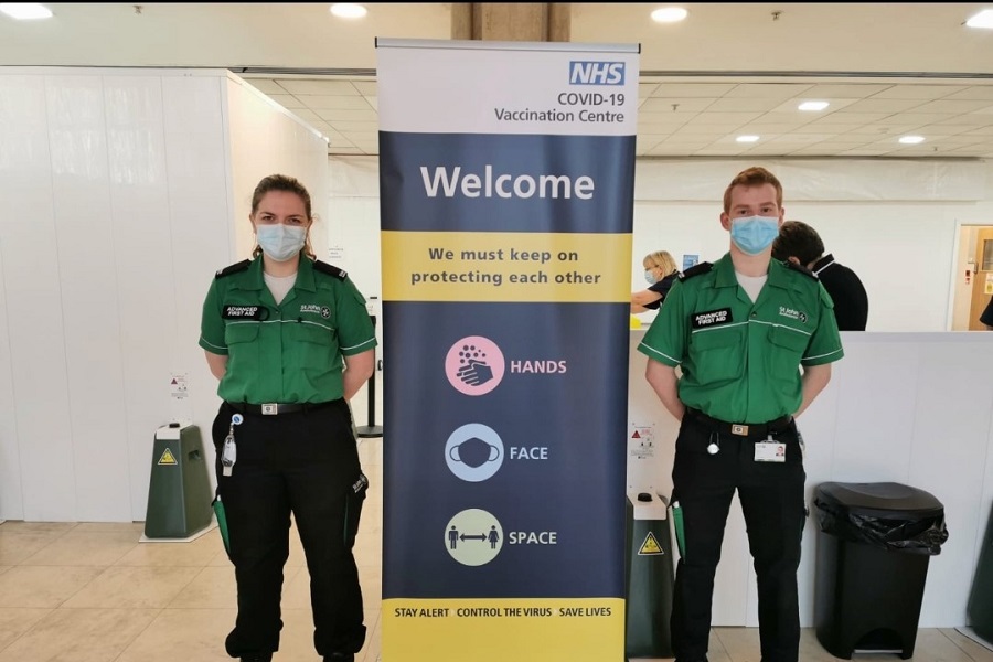 St John Ambulance vaccination volunteers