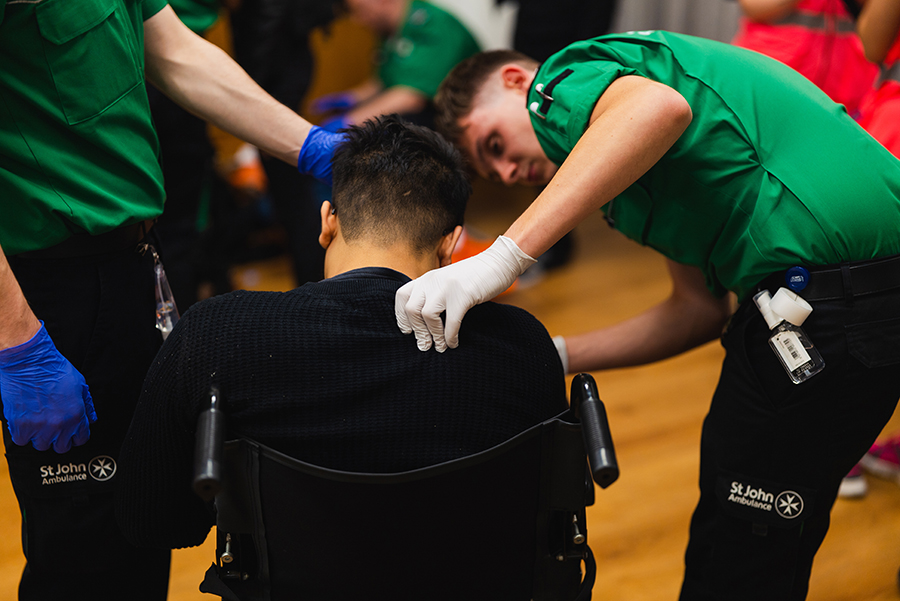 St John Ambulance volunteers