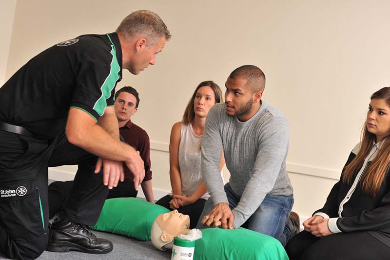 CPR training in action