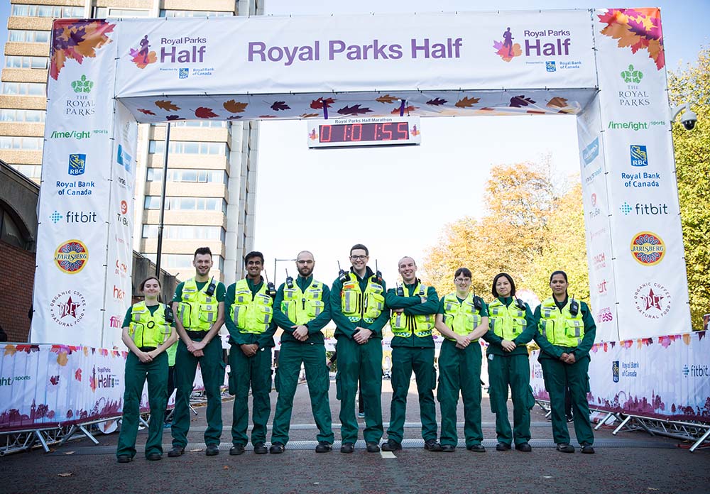 First aiders on parade