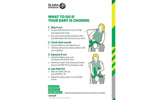 Choking Baby Paediatric Baby First Aid St John Ambulance
