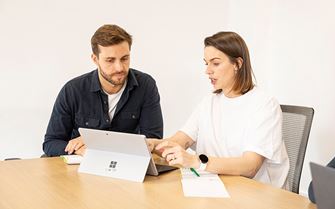 St John Ambulance class participants having a discussion in a Mental Health Manager course.
