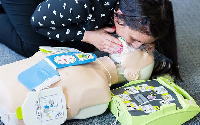 Defibrillator and CPR training