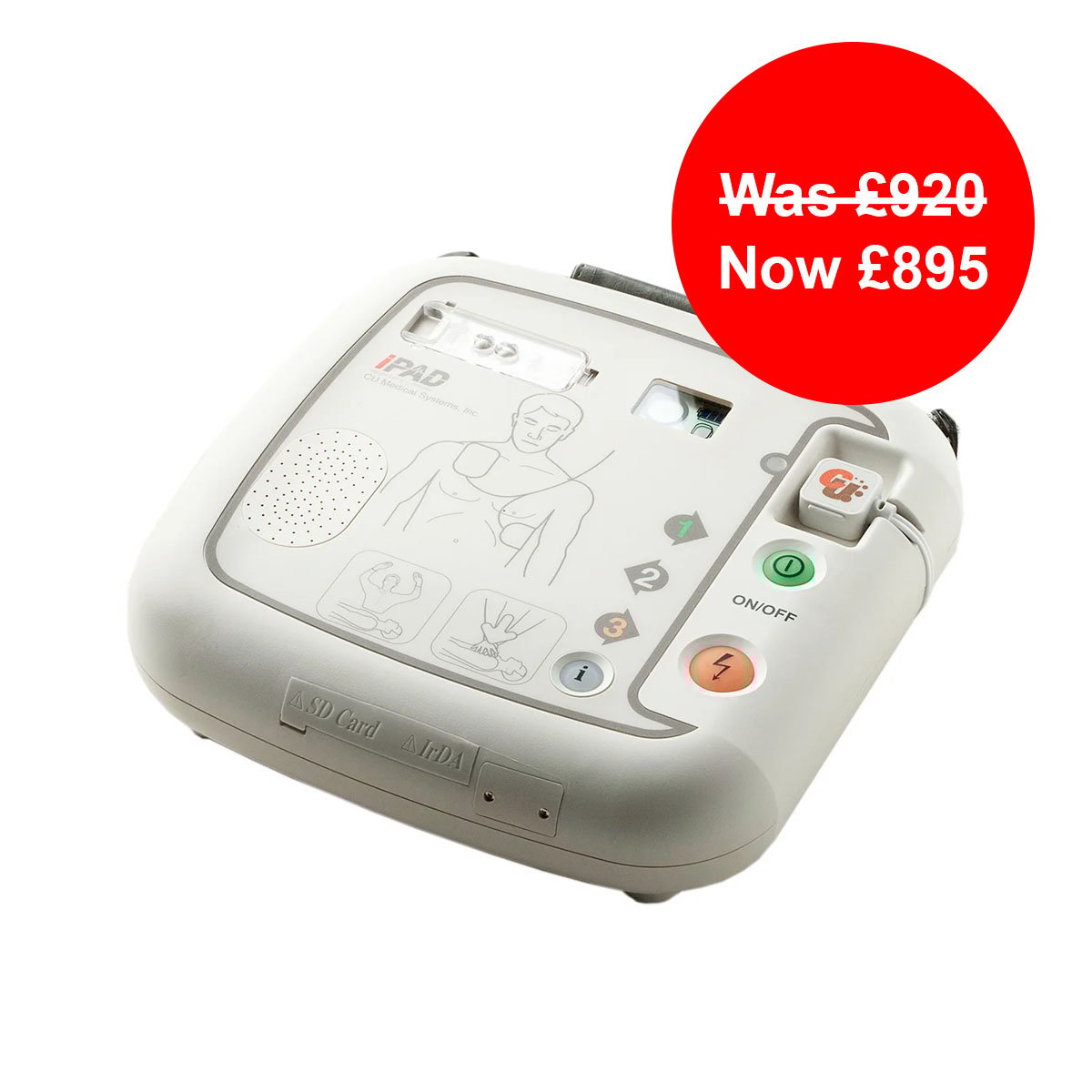 iPAD SP1 (AED) Semi-Automatic Defibrillator with one set of pads