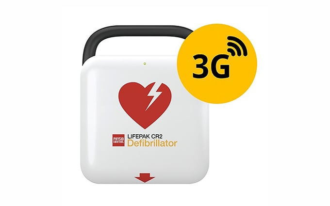 Lifepak CR2 Semi-Automatic Defibrillator with Handle and 3G 30:2