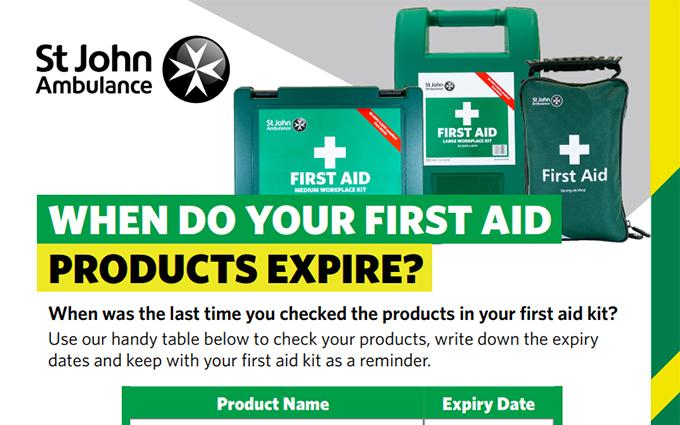 Do First Aid Kits Expire St John Ambulance