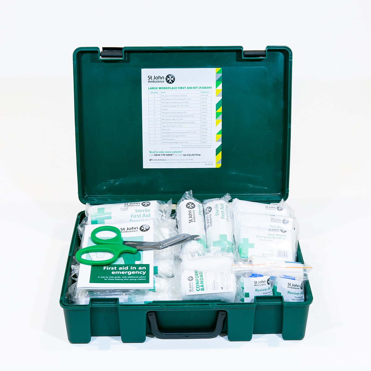 St John Ambulance Large Standard Workplace First Aid Kit BS 8599-1:2019