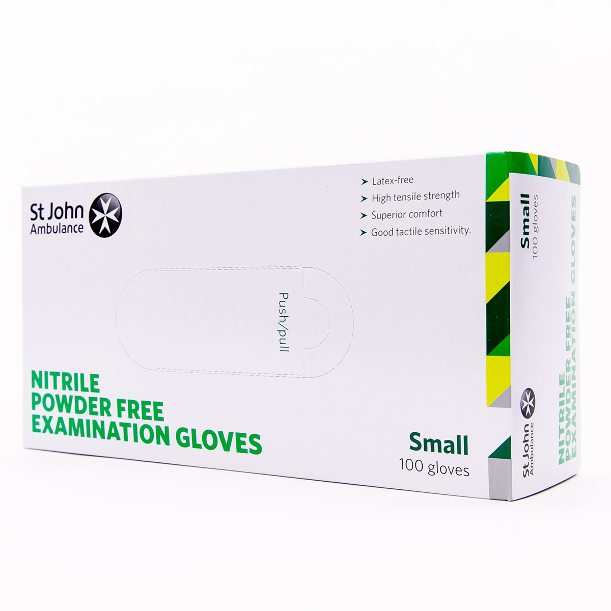Box of 100 St John Ambulance Nitrile Powder-Free Gloves Small