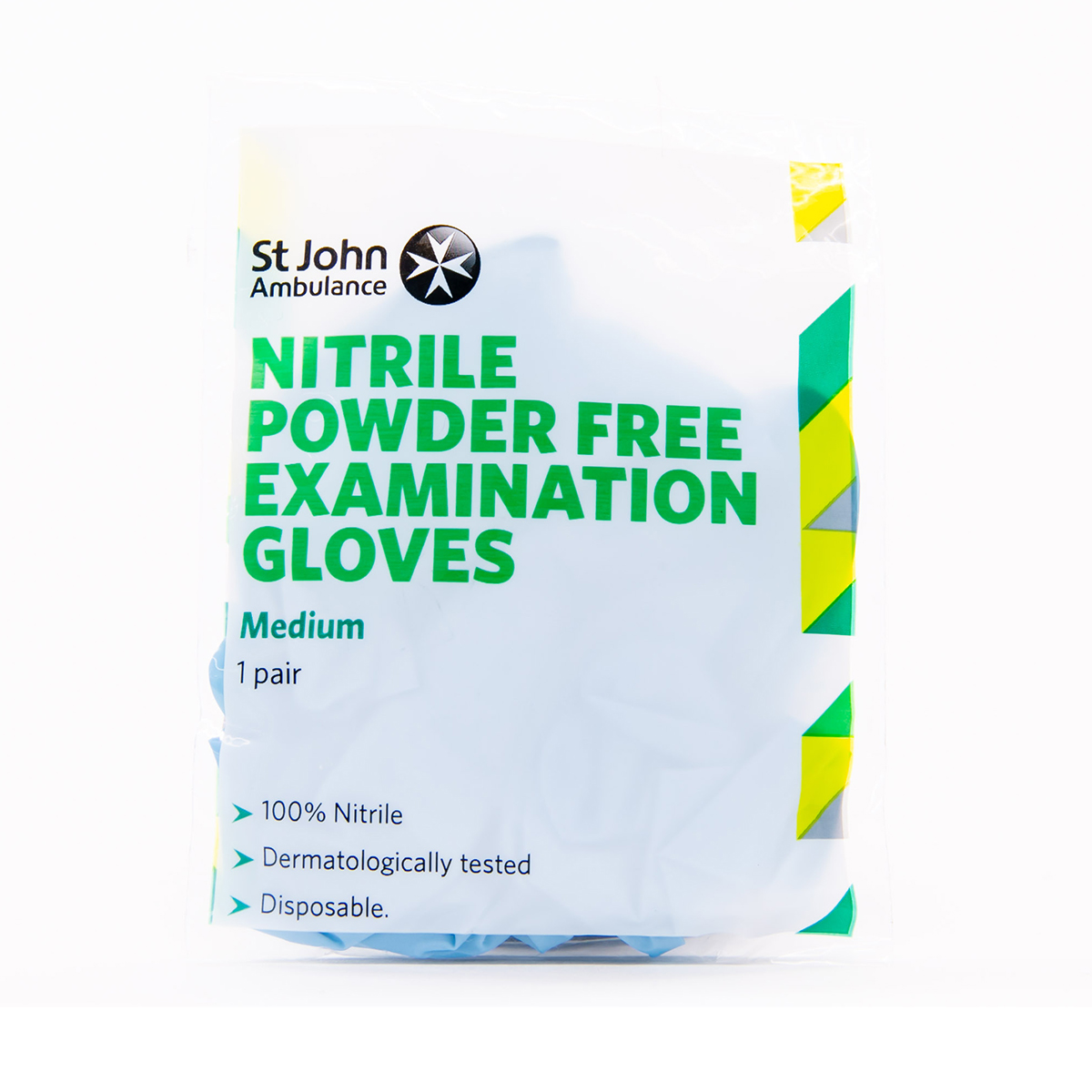 Medium Blue St John Ambulance Nitrile Powder-Free Gloves