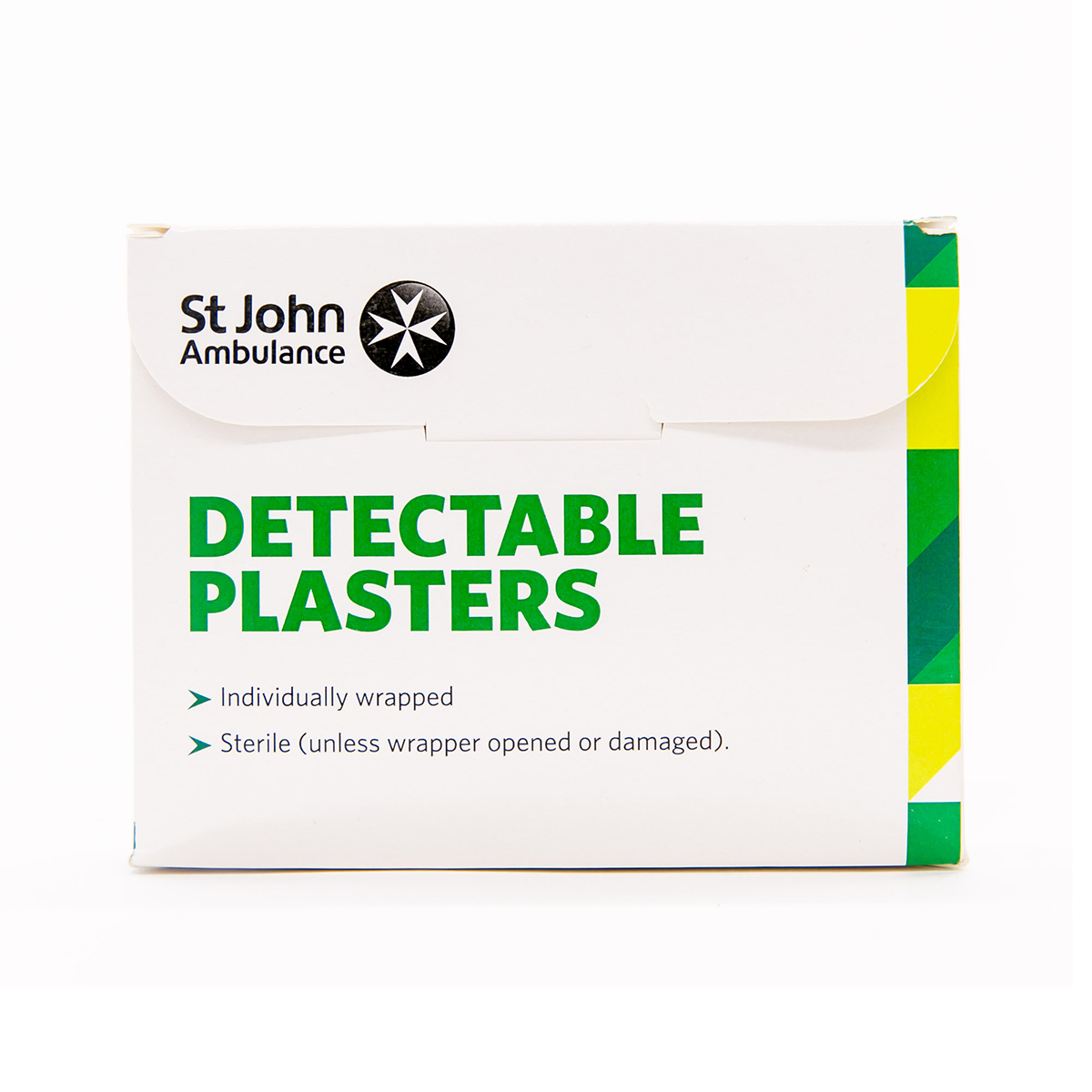 Pack of 100 7.5cm x 2.5cm St John Ambulance Blue Washproof Detectable Plasters