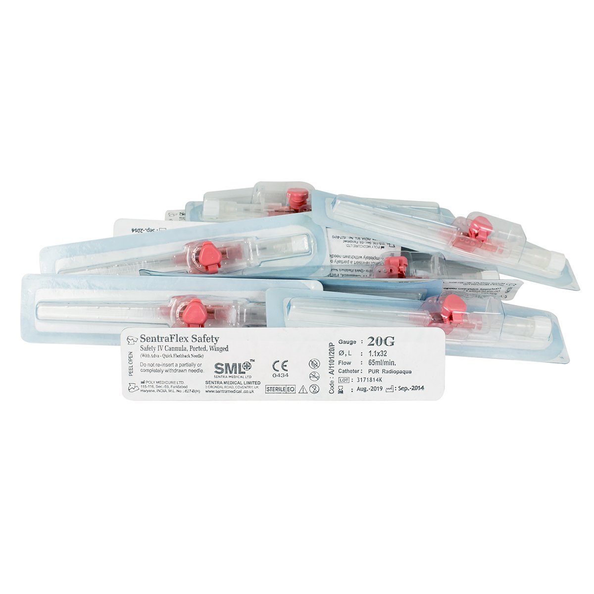 Pack of 50 20g Ported Safety Cannula